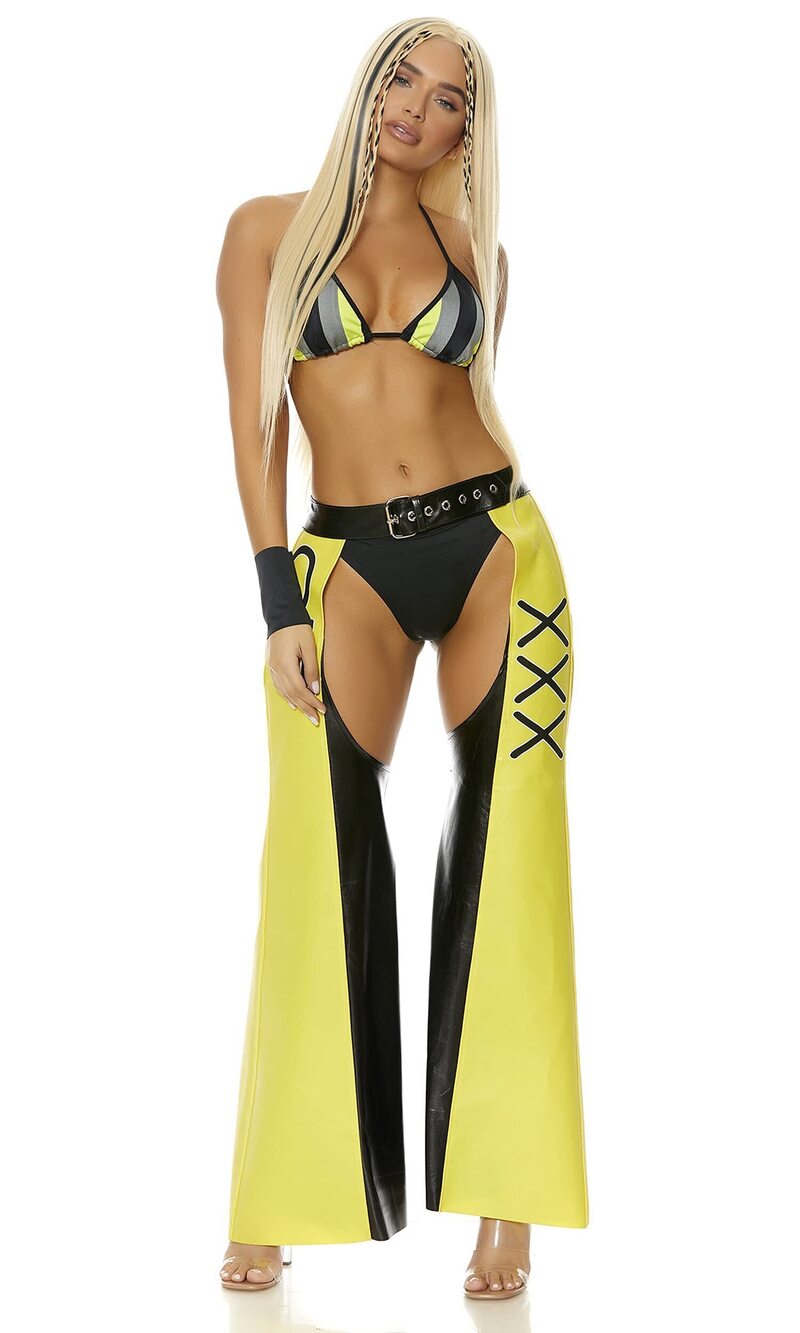 9658 Filthy Iconic Superstar Costume 4-Piece Halloween Outfit with Bra